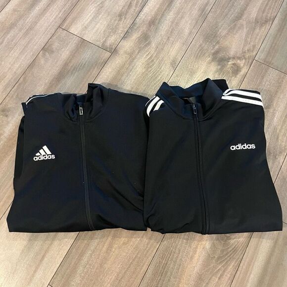 Lot of 2 Adidas Athletic Full Zip Jackets Men‎ Large - Picture 1 of 4